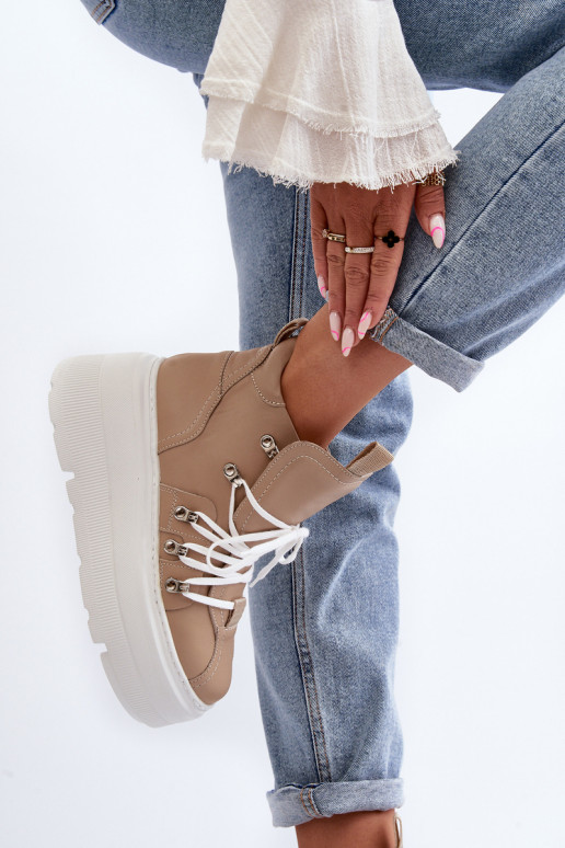 Zazoo 3416    sportiniai bateliai smėlio spalvos