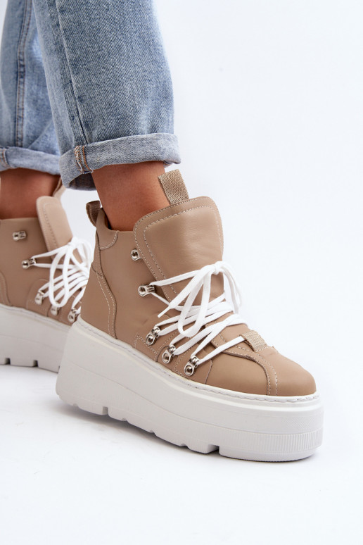 Zazoo 3416    sportiniai bateliai smėlio spalvos