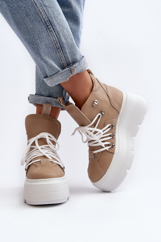 Zazoo 3416    sportiniai bateliai smėlio spalvos