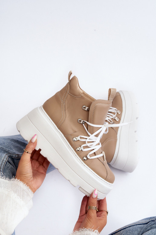 Zazoo 3416    sportiniai bateliai smėlio spalvos