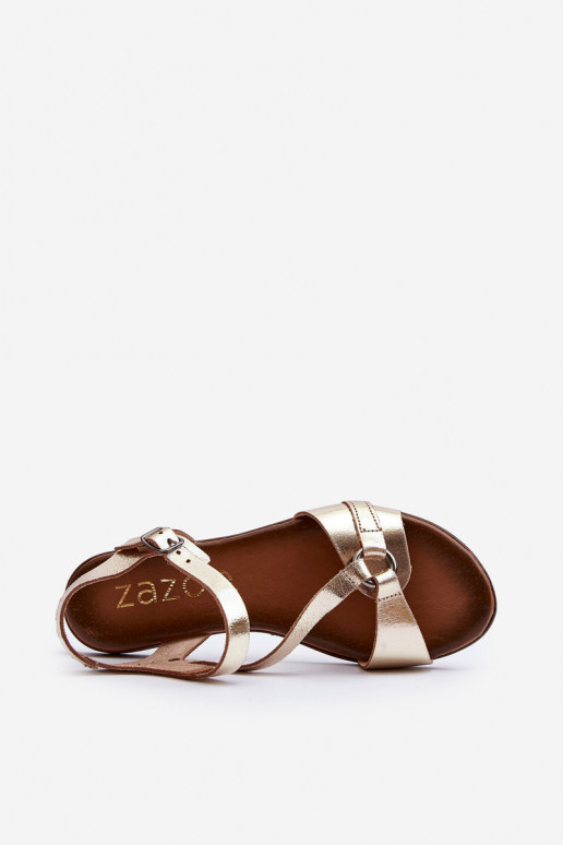 Zazoo 40182 Moteriškos basutės  aukso spalvos