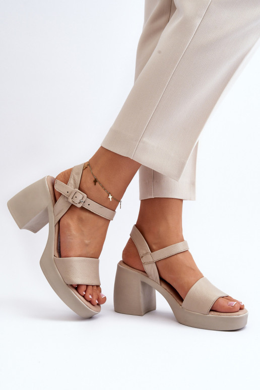 Zazoo 40386  Moteriškos basutės  smėlio spalvos