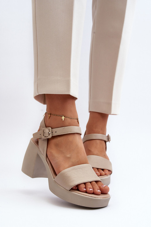 Zazoo 40386  Moteriškos basutės  smėlio spalvos