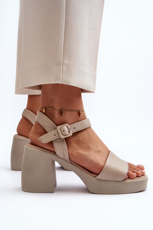 Zazoo 40386  Moteriškos basutės  smėlio spalvos