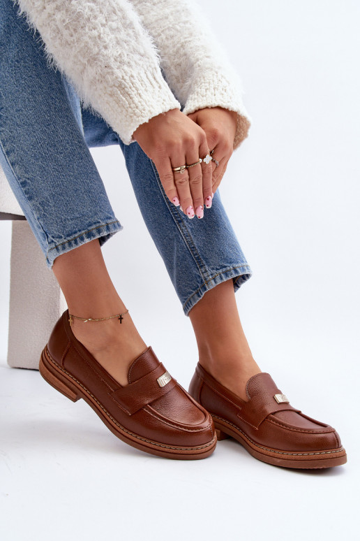 Zazoo 20165   moteriški mokasinai rudos spalvos