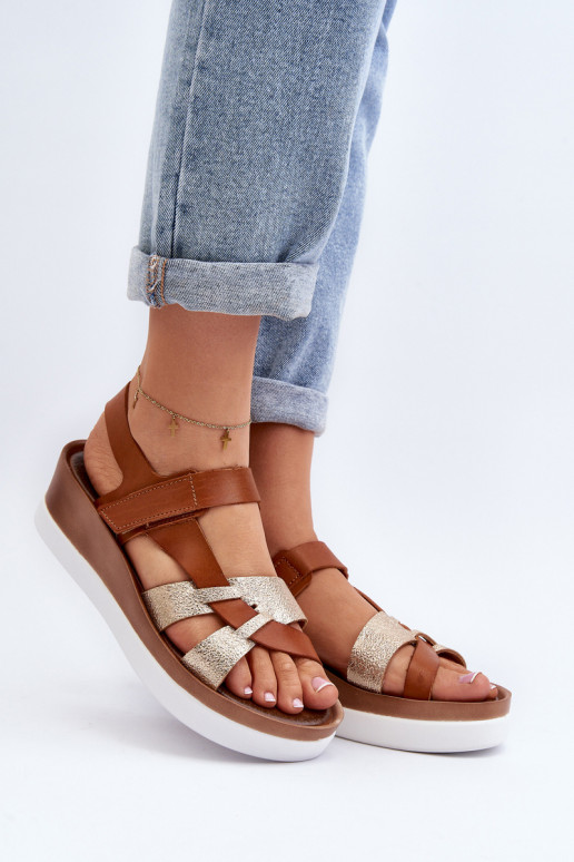 Zazoo 40397  Moteriškos basutės su platforma rudos spalvos