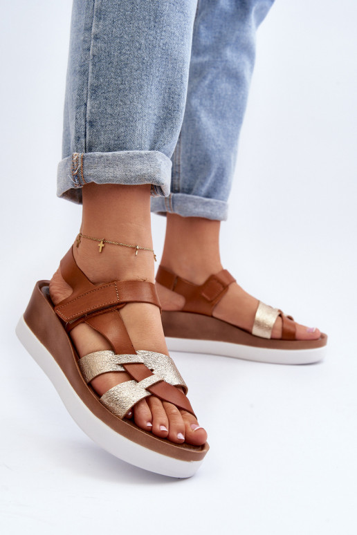 Zazoo 40397  Moteriškos basutės su platforma rudos spalvos