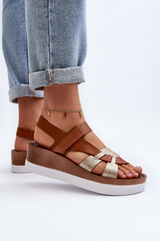 Zazoo 40397  Moteriškos basutės su platforma rudos spalvos