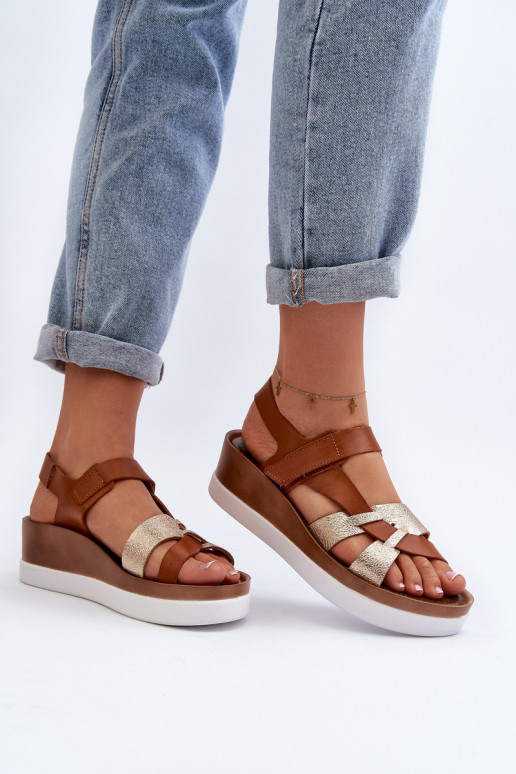 Zazoo 40397  Moteriškos basutės su platforma rudos spalvos