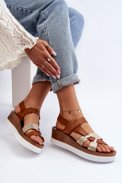 Zazoo 40397  Moteriškos basutės su platforma rudos spalvos