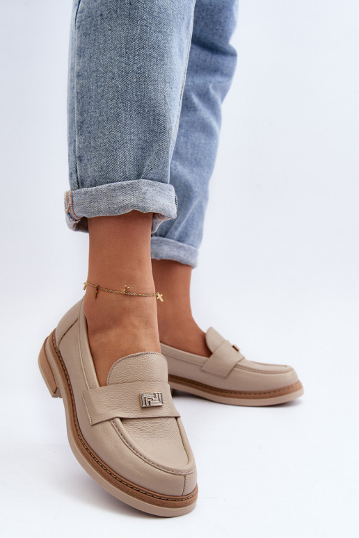 Zazoo 20165   moteriški mokasinai smėlio spalvos