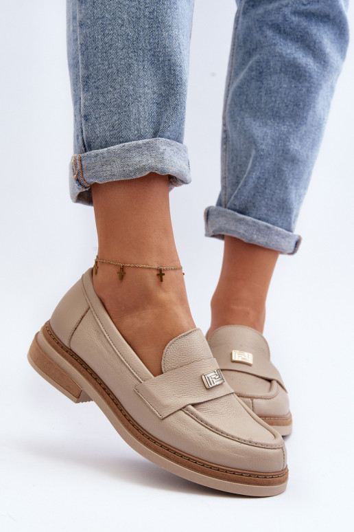 Zazoo 20165   moteriški mokasinai smėlio spalvos