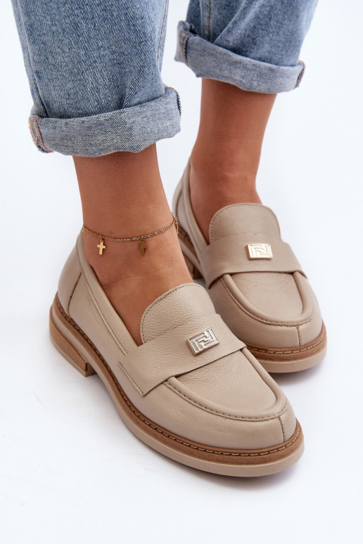 Zazoo 20165   moteriški mokasinai smėlio spalvos