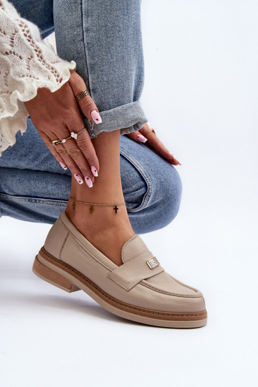 Zazoo 20165   moteriški mokasinai smėlio spalvos