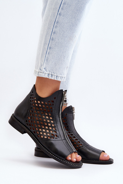 Zazoo 977/L   Ažūrinės basutės  Juodos spalvos