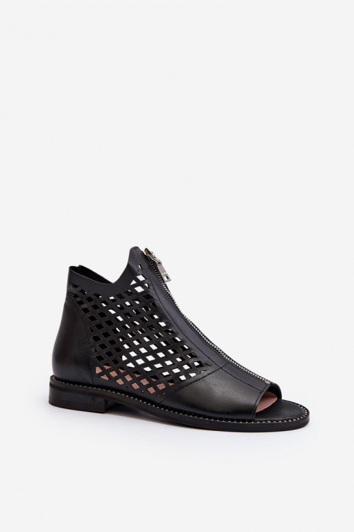 Zazoo 977/L   Ažūrinės basutės  Juodos spalvos