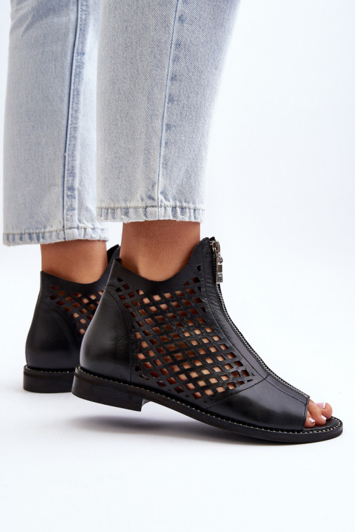 Zazoo 977/L   Ažūrinės basutės  Juodos spalvos