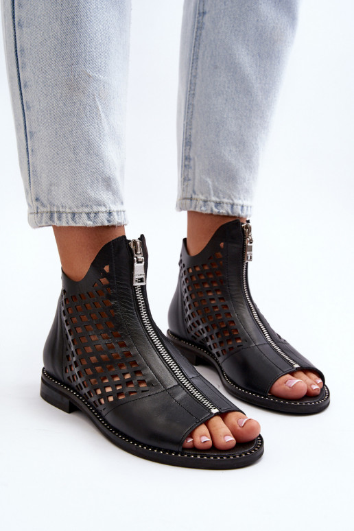 Zazoo 977/L   Ažūrinės basutės  Juodos spalvos