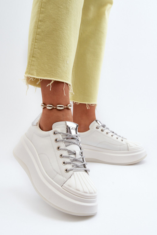    modelio batai  su platforma GOE NN2N4033 baltos spalvos