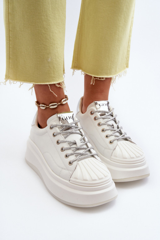    modelio batai  su platforma GOE NN2N4033 baltos spalvos