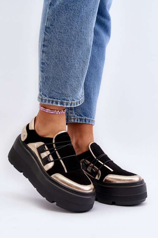 Zazoo 1833  modelio batai    su madingais masyviais padais Juodos spalvos Zazoo 1833  modelio batai    su madingais masyviais padais Juodos spalvos