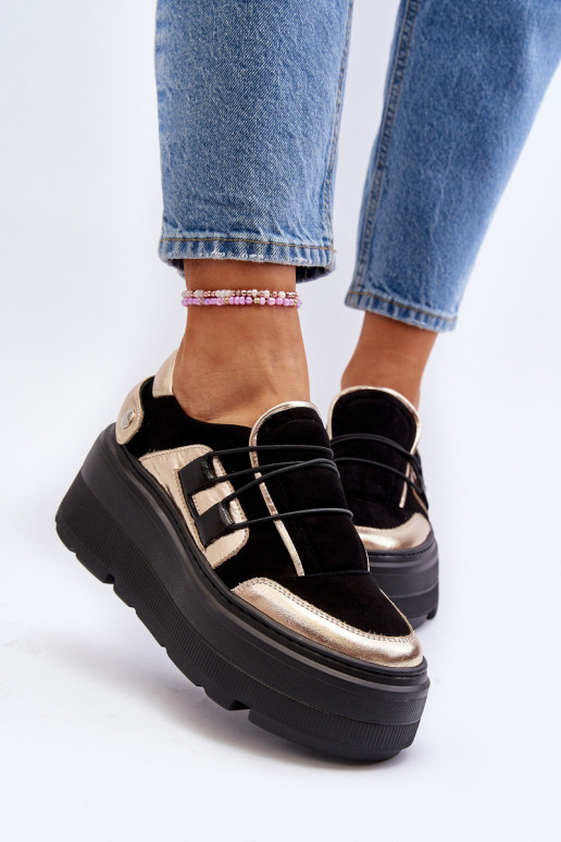 Zazoo 1833  modelio batai    su madingais masyviais padais Juodos spalvos Zazoo 1833  modelio batai    su madingais masyviais padais Juodos spalvos