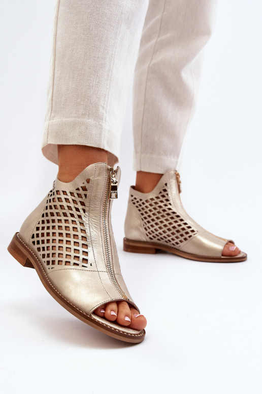 Zazoo 977/L   Ažūrinės basutės  aukso spalvos