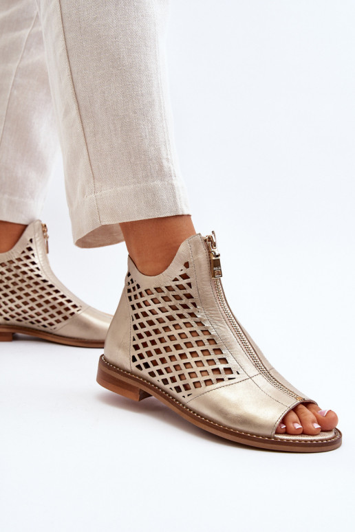 Zazoo 977/L   Ažūrinės basutės  aukso spalvos