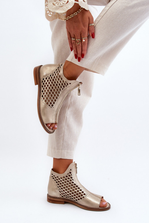 Zazoo 977/L   Ažūrinės basutės  aukso spalvos
