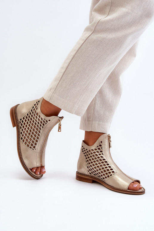 Zazoo 977/L   Ažūrinės basutės  aukso spalvos