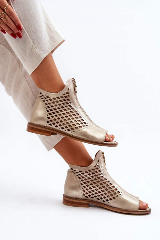 Zazoo 977/L   Ažūrinės basutės  aukso spalvos