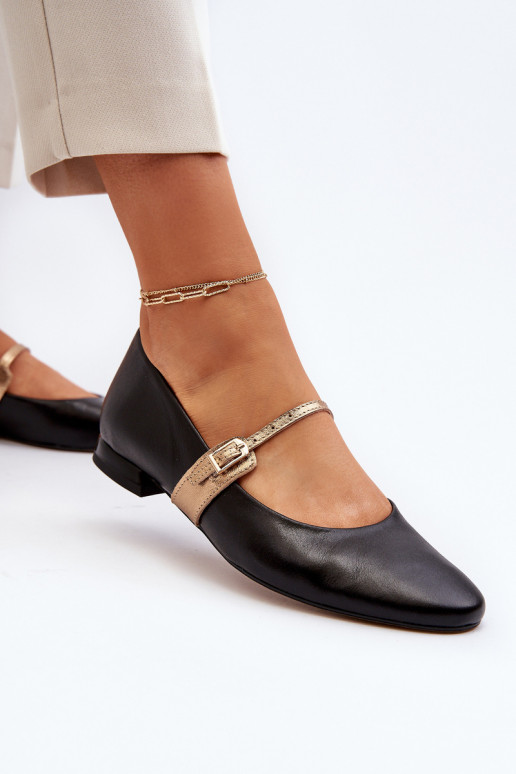 Balerinos   su plačiais kulniukais Laura Messi 2774 Juodos spalvos