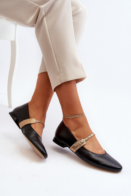 Balerinos   su plačiais kulniukais Laura Messi 2774 Juodos spalvos