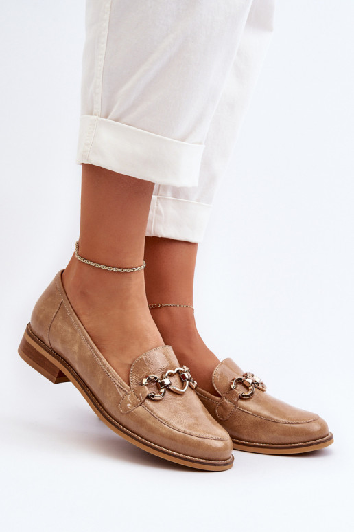    Lakuoti mokasinai Laura Messi 2760 rudos spalvos