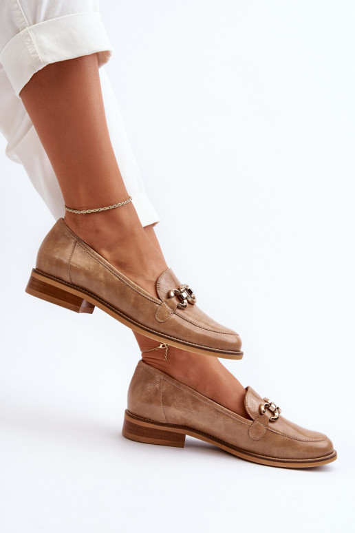    Lakuoti mokasinai Laura Messi 2760 rudos spalvos