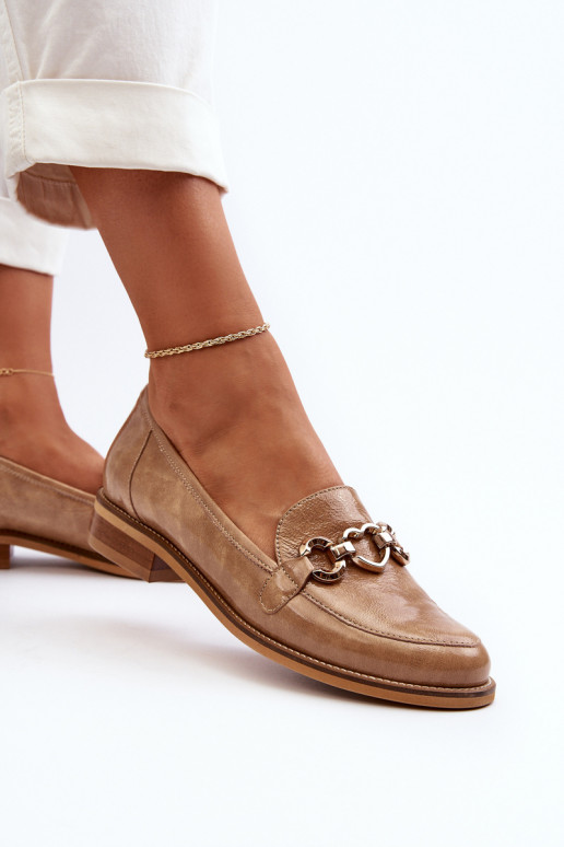    Lakuoti mokasinai Laura Messi 2760 rudos spalvos