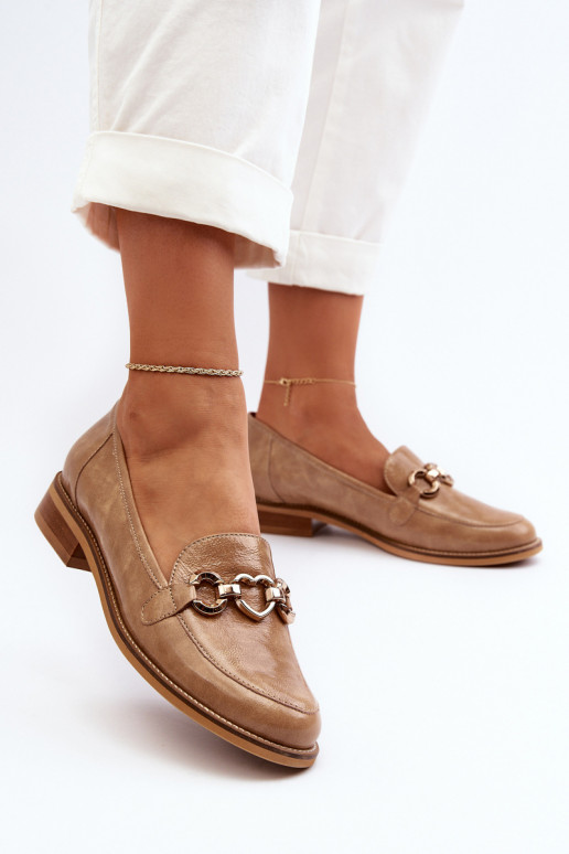    Lakuoti mokasinai Laura Messi 2760 rudos spalvos