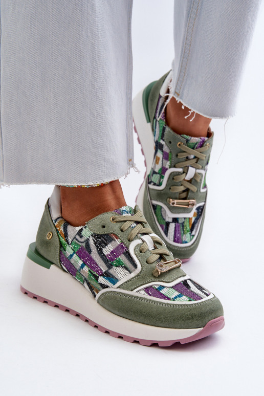    modelio batai  su platforma  06390-09 Seledynowe