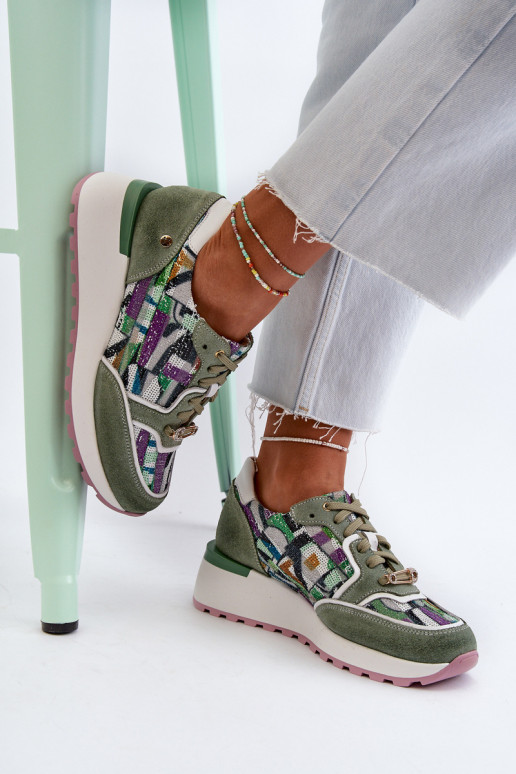    modelio batai  su platforma  06390-09 Seledynowe