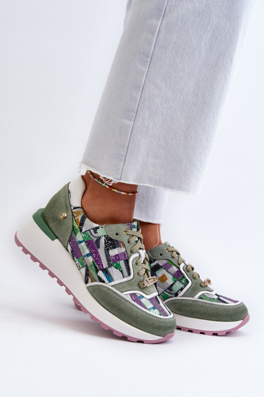    modelio batai  su platforma  06390-09 Seledynowe