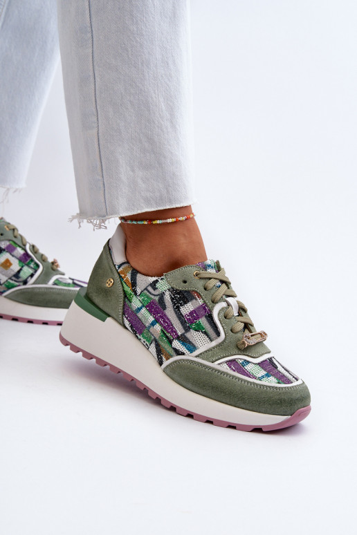    modelio batai  su platforma  06390-09 Seledynowe