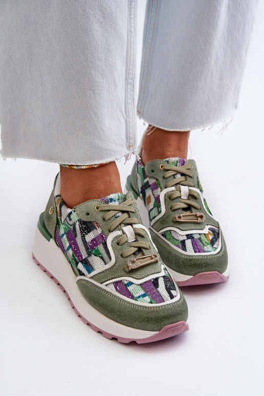    modelio batai  su platforma  06390-09 Seledynowe