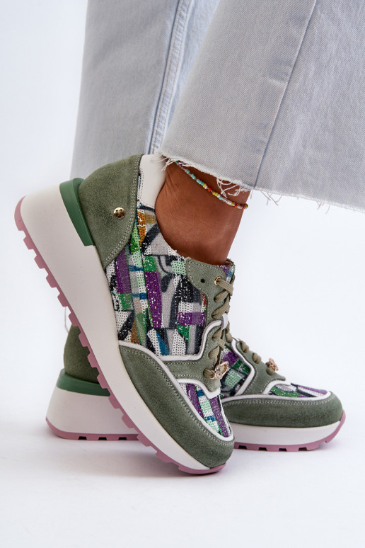    modelio batai  su platforma  06390-09 Seledynowe