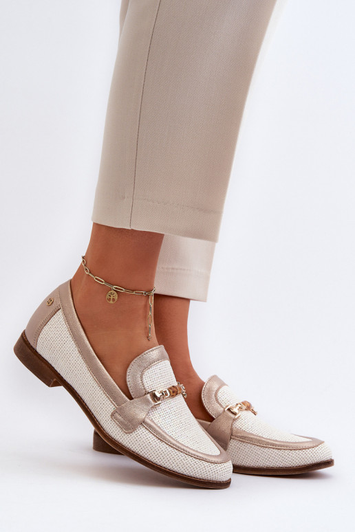   Mokasinai su ornamentais aukso spalvos  06442-25 aukso spalvos