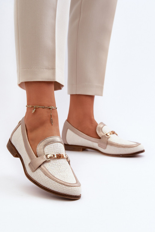   Mokasinai su ornamentais aukso spalvos  06442-25 aukso spalvos