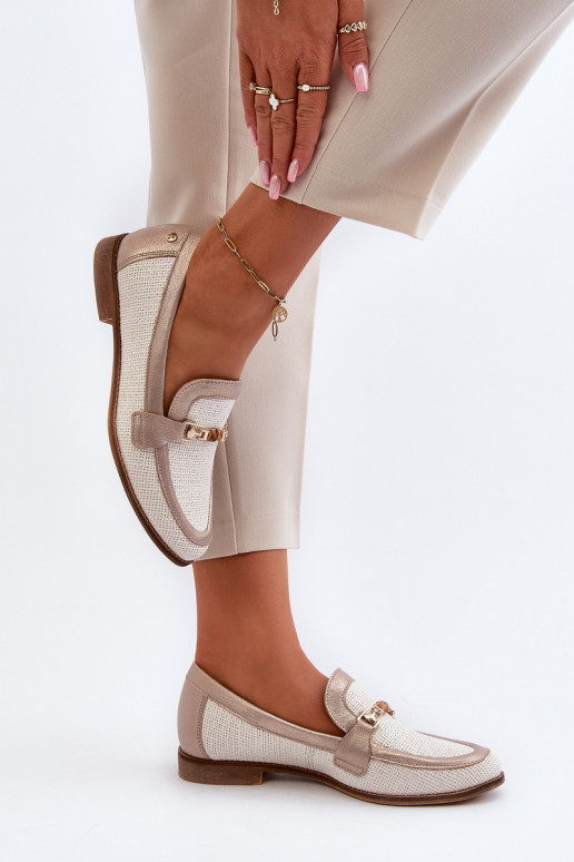   Mokasinai su ornamentais aukso spalvos  06442-25 aukso spalvos