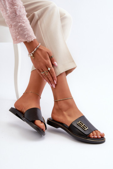 Zazoo 40384 Elegantiško stiliaus Šlepetės  Juodos spalvos 2