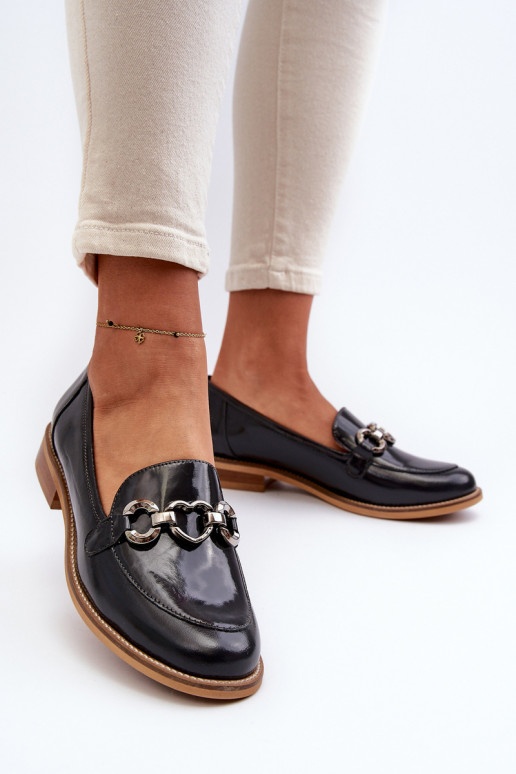    Lakuoti mokasinai Laura Messi 2760 tamsiai mėlynos spalvos