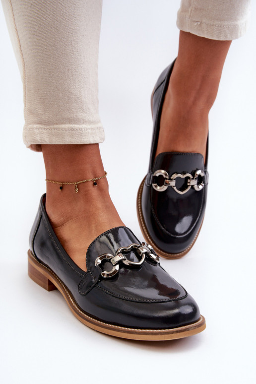    Lakuoti mokasinai Laura Messi 2760 tamsiai mėlynos spalvos