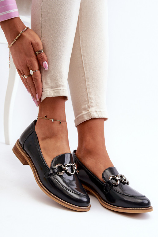    Lakuoti mokasinai Laura Messi 2760 tamsiai mėlynos spalvos